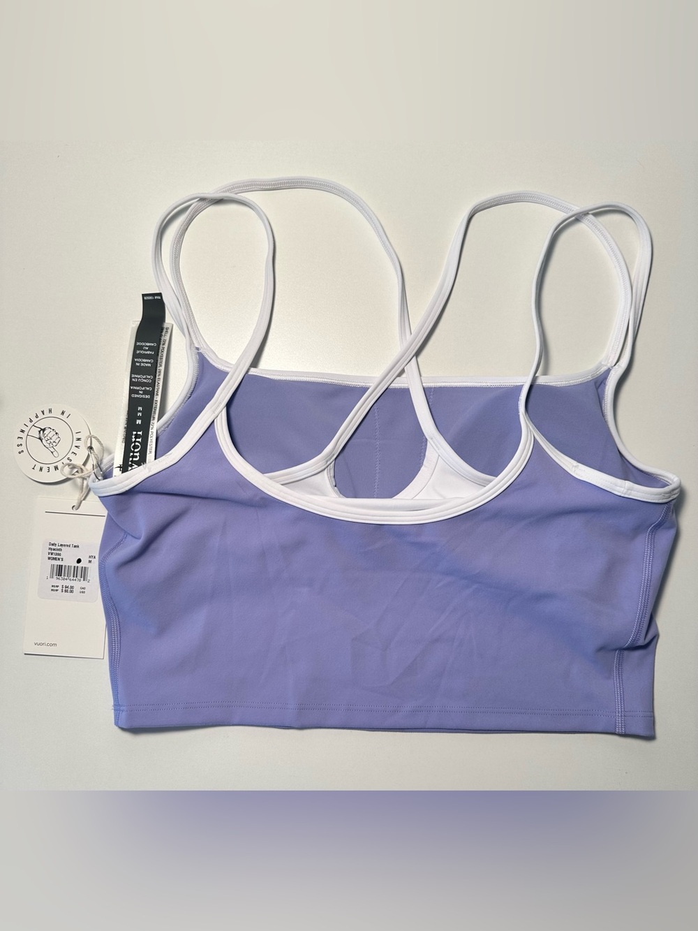 NWT Vuori Lavender Daily Layered Tank size M - Picture 3 of 4